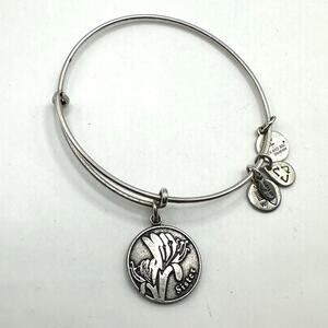 Alex & Ani SISTER Bangle Bracelet Silver tone Casual Collectible Charms Jewelry